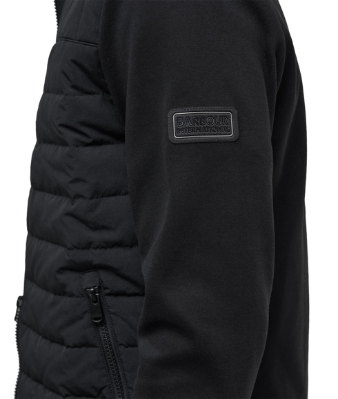 Collins Baffle Quilted Sweat - Black