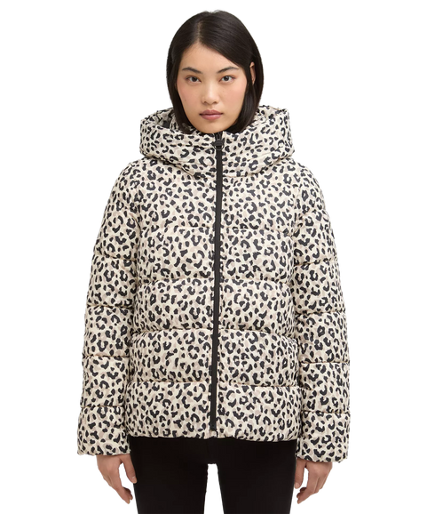 Printed Olivios Puffer Jacket - Jasmine Leopard Print