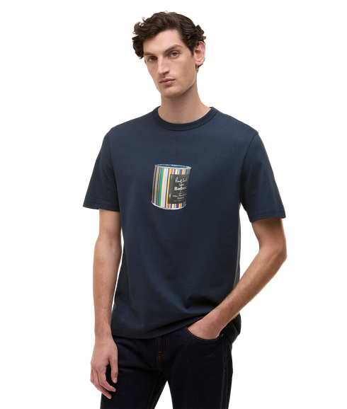 Barbour x Paul Smith Wax Can T-Shirt - Champion Blue