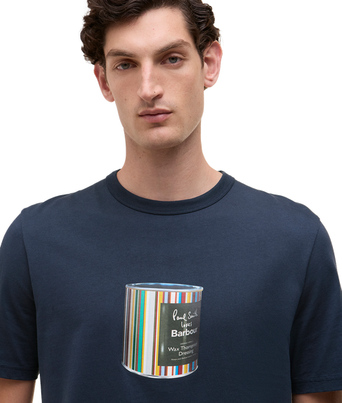 Barbour x Paul Smith Wax Can T-Shirt - Champion Blue