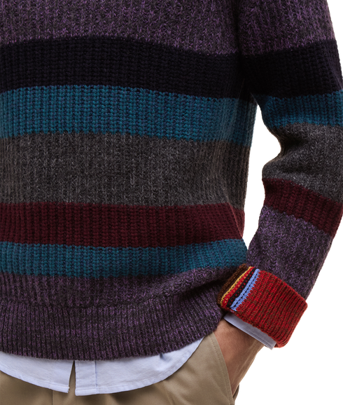 Barbour x Paul Smith Multi Striped Crew - Multi Stripe
