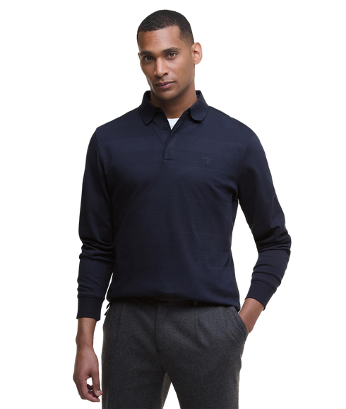 Waketown Tailored LS Polo Shirt - Dark Navy