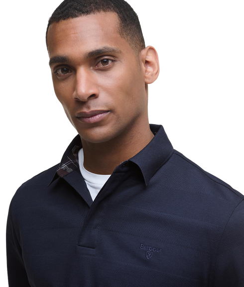 Waketown Tailored LS Polo Shirt - Dark Navy