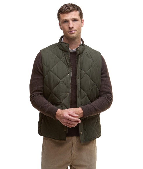 Winter Lowerdale Quilted Gilet - Dark Olive