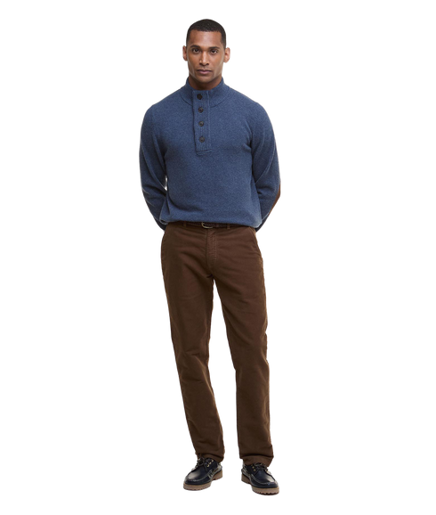 Essential Patch Half Zip Knitted Jumper - Dark Indigo