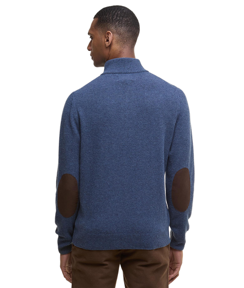 Essential Patch Half Zip Knitted Jumper - Dark Indigo
