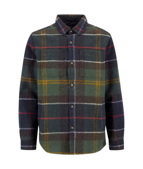 Chapter Tailored Check Overshirt - Midnight Oak Tartan