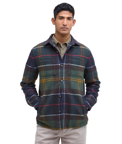 Chapter Tailored Check Overshirt - Midnight Oak Tartan