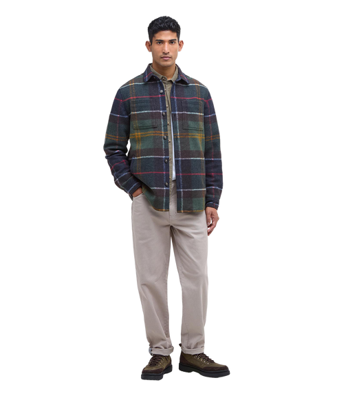Chapter Tailored Check Overshirt - Midnight Oak Tartan