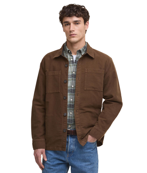 Regular Moleskin Overshirt - Dark Sand