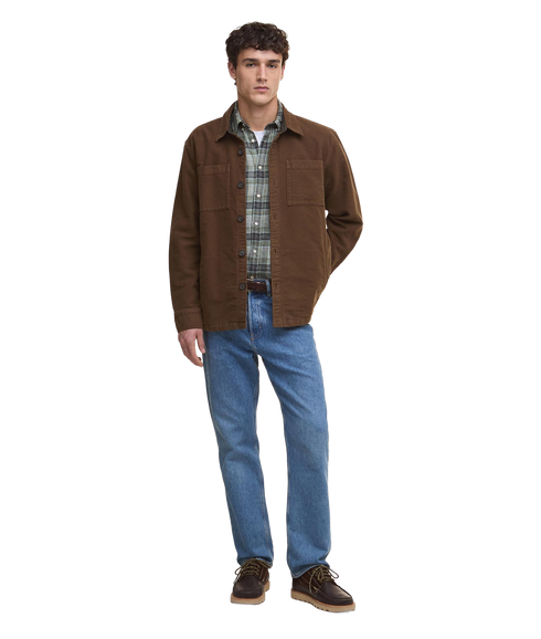 Regular Moleskin Overshirt - Dark Sand