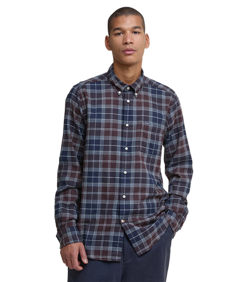 Fortrose Tailored Tartan Shirt - Midnight Oak Tartan