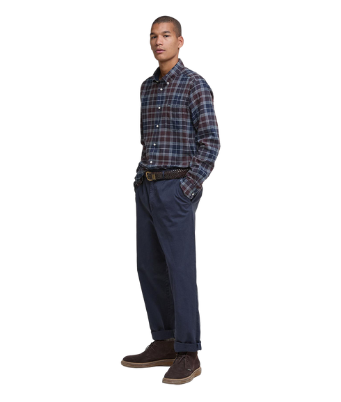 Fortrose Tailored Tartan Shirt - Midnight Oak Tartan
