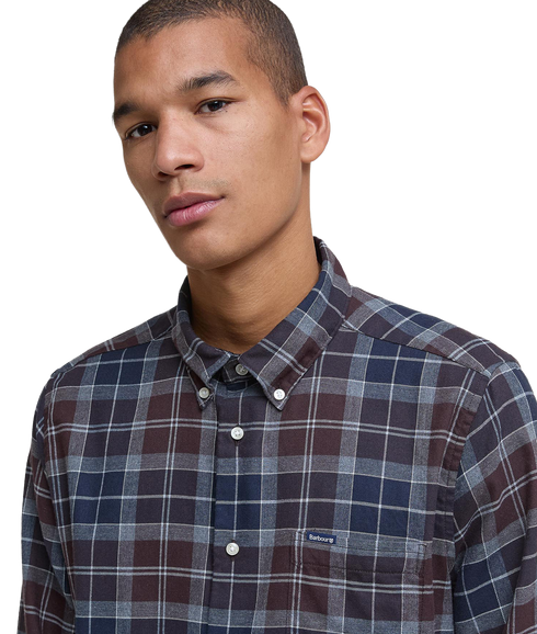 Fortrose Tailored Tartan Shirt - Midnight Oak Tartan
