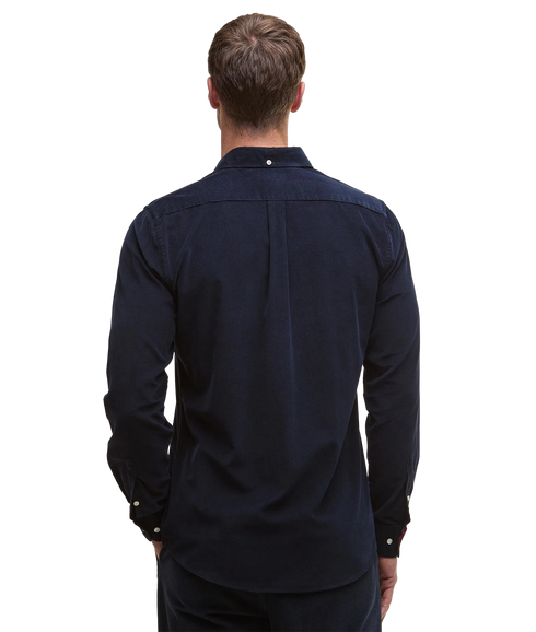 Ramsey Tailored Cord Shirt - Navy/Red