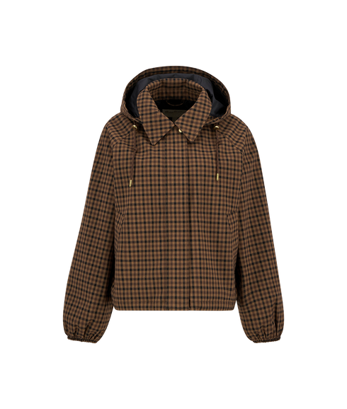 Audrey Showerproof Jacket - Vicuna Gingham Check