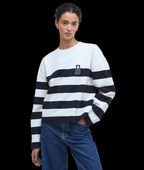 Faye Sweatshirt - Cloud/Navy Stripe