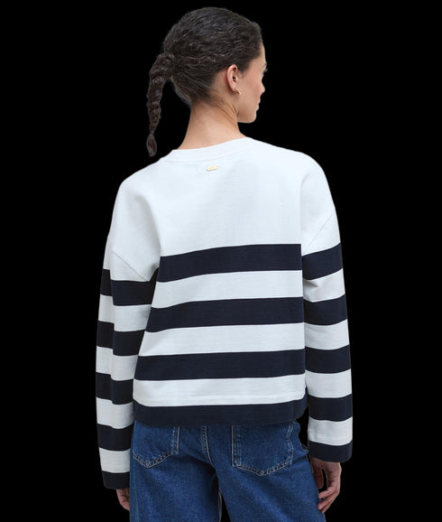 Faye Sweatshirt - Cloud/Navy Stripe