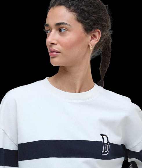 Faye Sweatshirt - Cloud/Navy Stripe