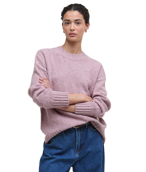 Lavensdale Crew Knitted Jumper - Pink Blush
