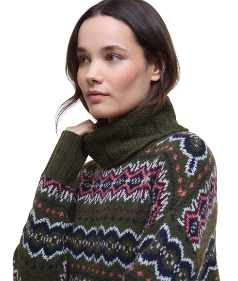 Helen Knitted Jumper - Olive Multi