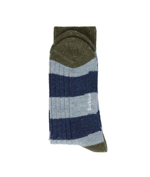 Houghton Stripe Socks - Bluestone