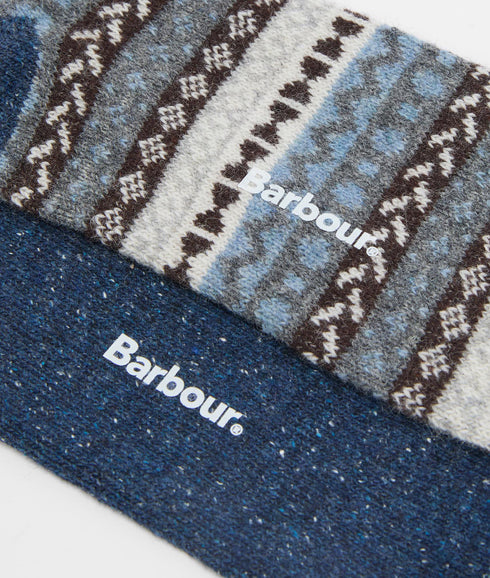 Fair Isle Sock 2 Pack - Midnight Oak Mix