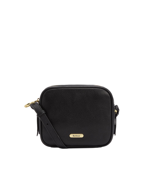 Daphne Leather Crossbody Bag - Black