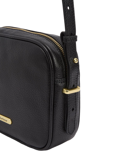 Daphne Leather Crossbody Bag - Black