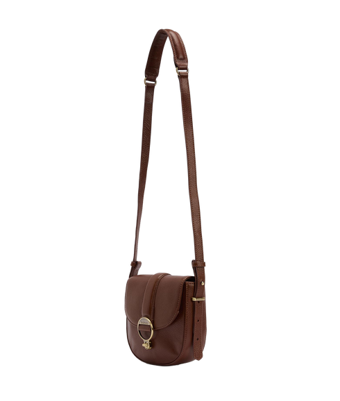 Elm Leather Crossbody Bag - Brown