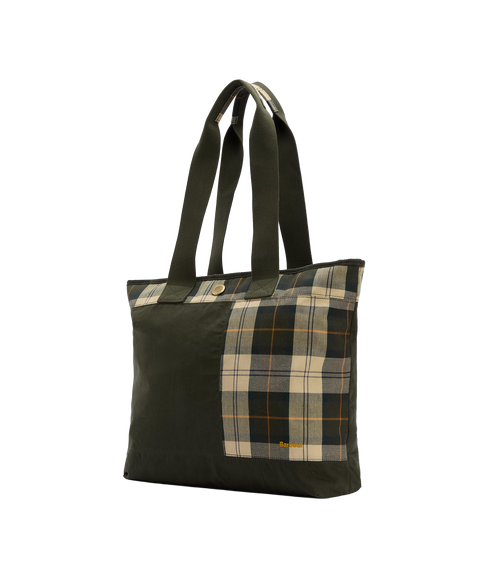 Mya Patchwork Tote Bag - Sage/Ancient