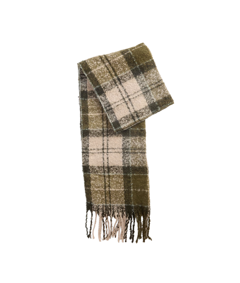 Saltburn Beanie & Tartan Scarf Gift Set - Ancient Loden/Dk Green
