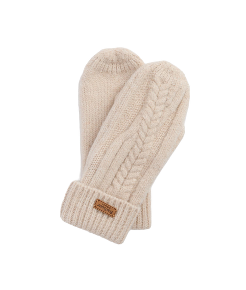 Elsdon Knitted Mittens - Eggshell