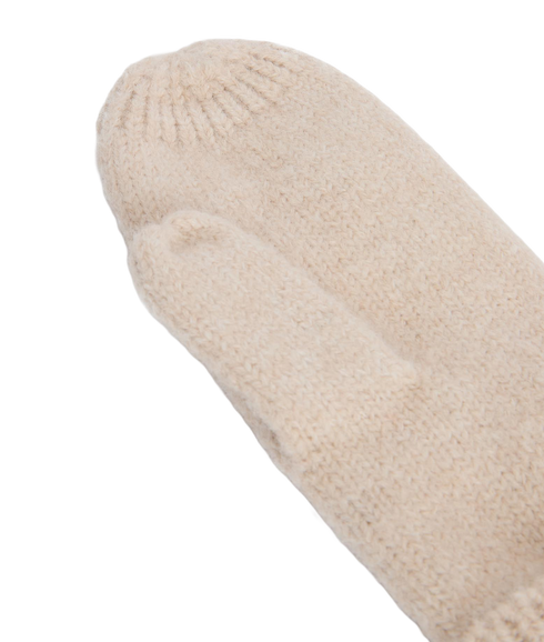 Elsdon Knitted Mittens - Eggshell