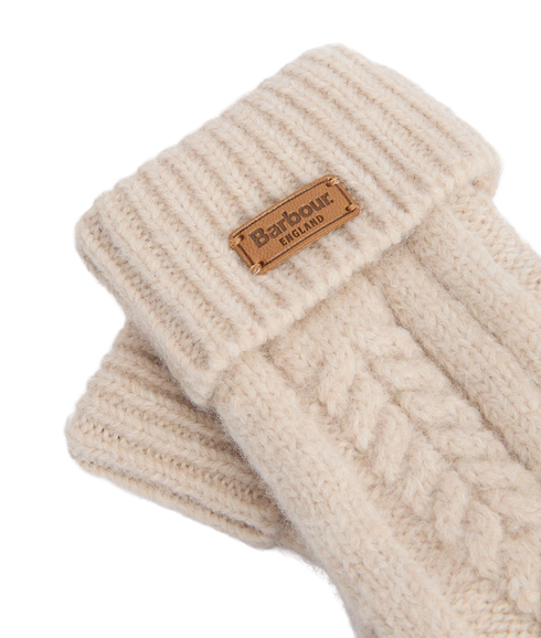 Elsdon Knitted Mittens - Eggshell