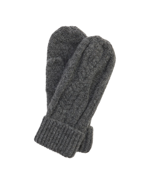 Elsdon Knitted Mittens - Grey