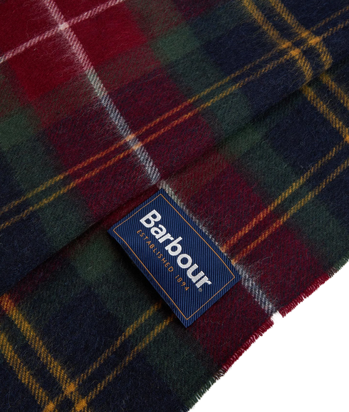 Wool Cashmere Tartan Scarf - Winterberry Tartan