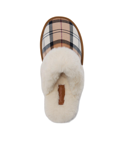 Claudia Tartan Mule Slipper - Hessian Tartan