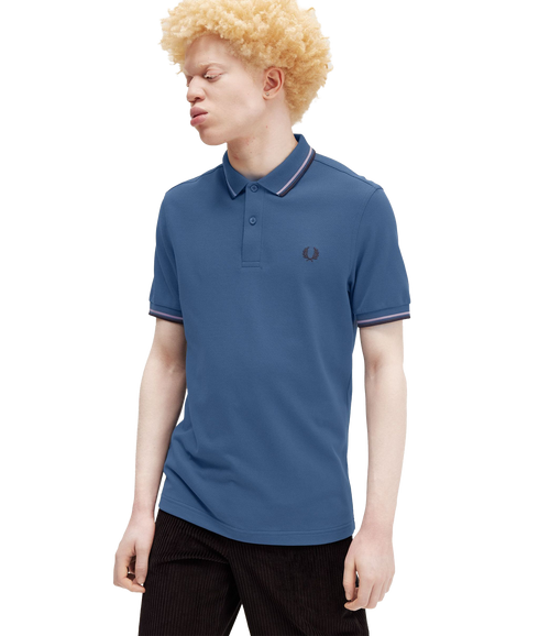 Twin Tipped Polo Shirt - Blue