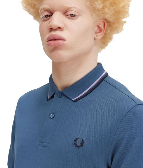 Twin Tipped Polo Shirt - Blue