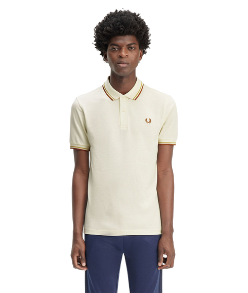Twin Tipped Polo Shirt - Cream