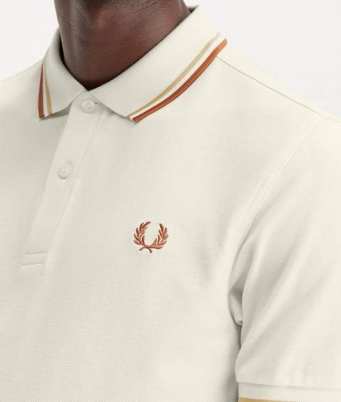 Twin Tipped Polo Shirt - Cream