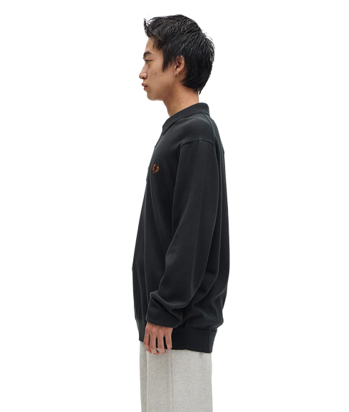 Long Sleeve Knitted Shirt - Green