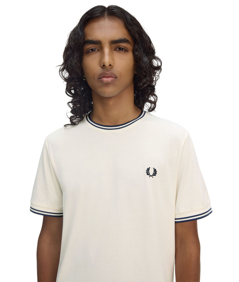 Twin Tipped Tee - Cream