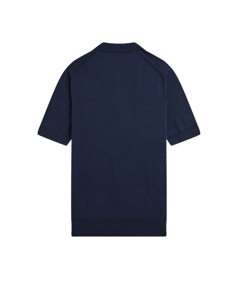 Cotton Knit Polo - Navy