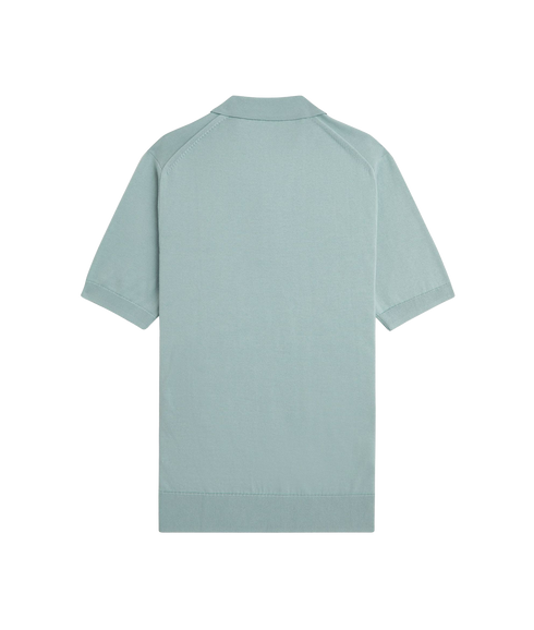 Cotton Knit Polo - Blue