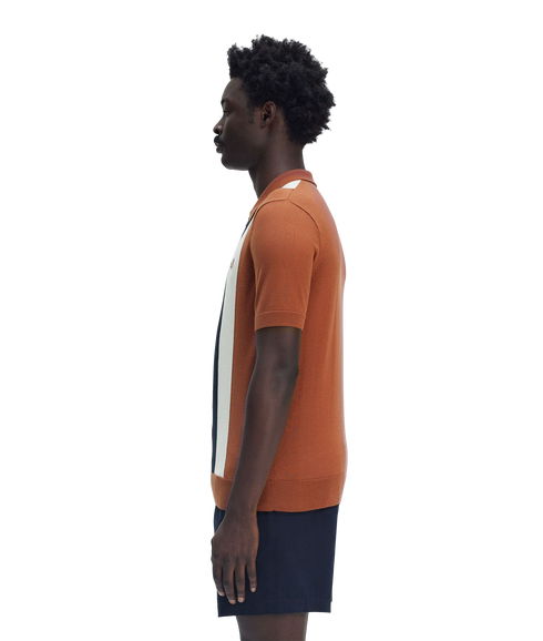 Vertical Stripe Zip Polo - Multi
