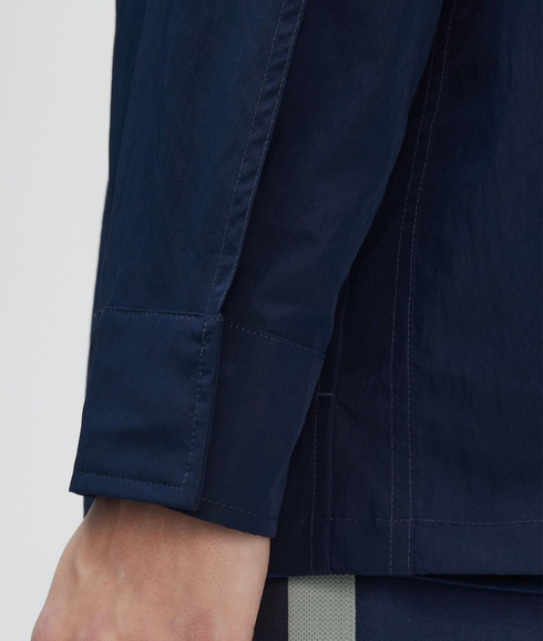 Zip Thru Overshirt - Navy