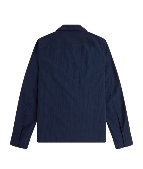 Zip Thru Overshirt - Navy
