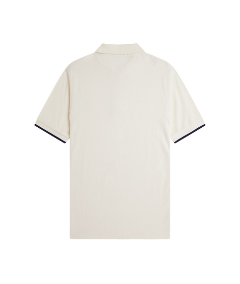Crepe Pique Polo Shirt - Cream